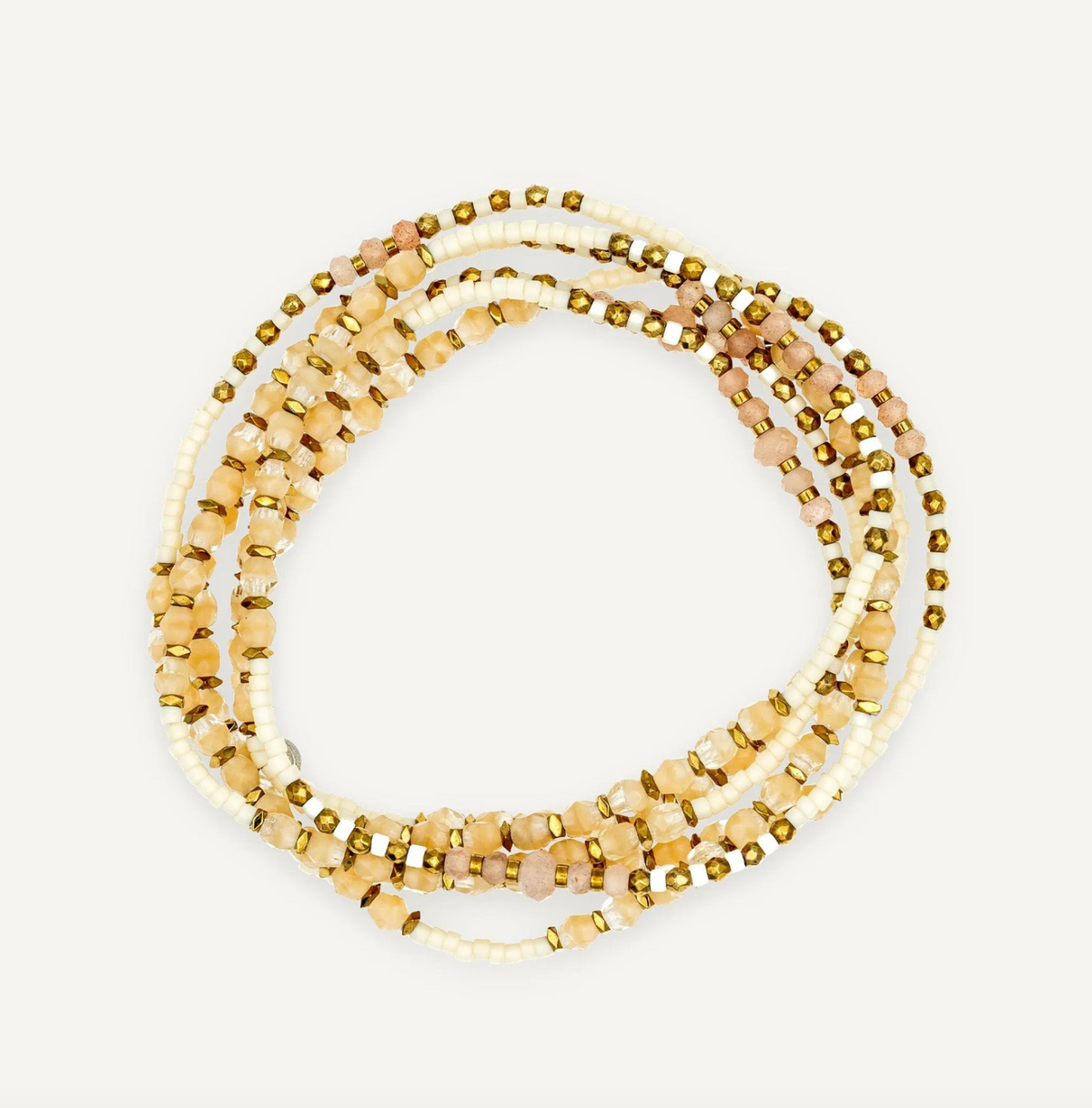 COLLIER-BRACELET ALIGNEMENT 6 TÊTES BLONDES