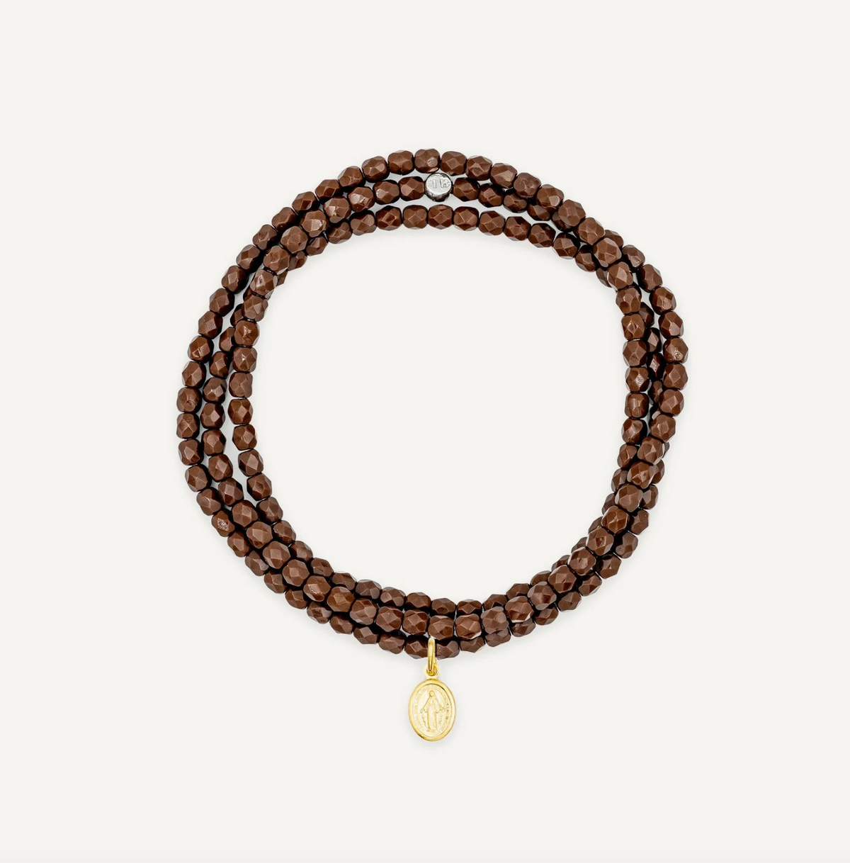 COLLIER-BRACELET CRISTAL CHOCOLAT TÊTES BLONDES
