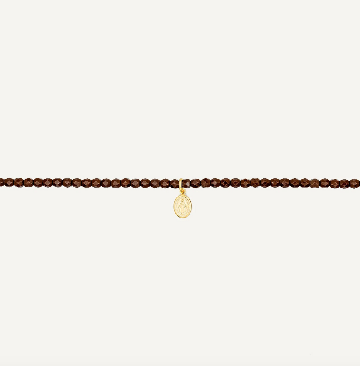 COLLIER-BRACELET CRISTAL CHOCOLAT TÊTES BLONDES