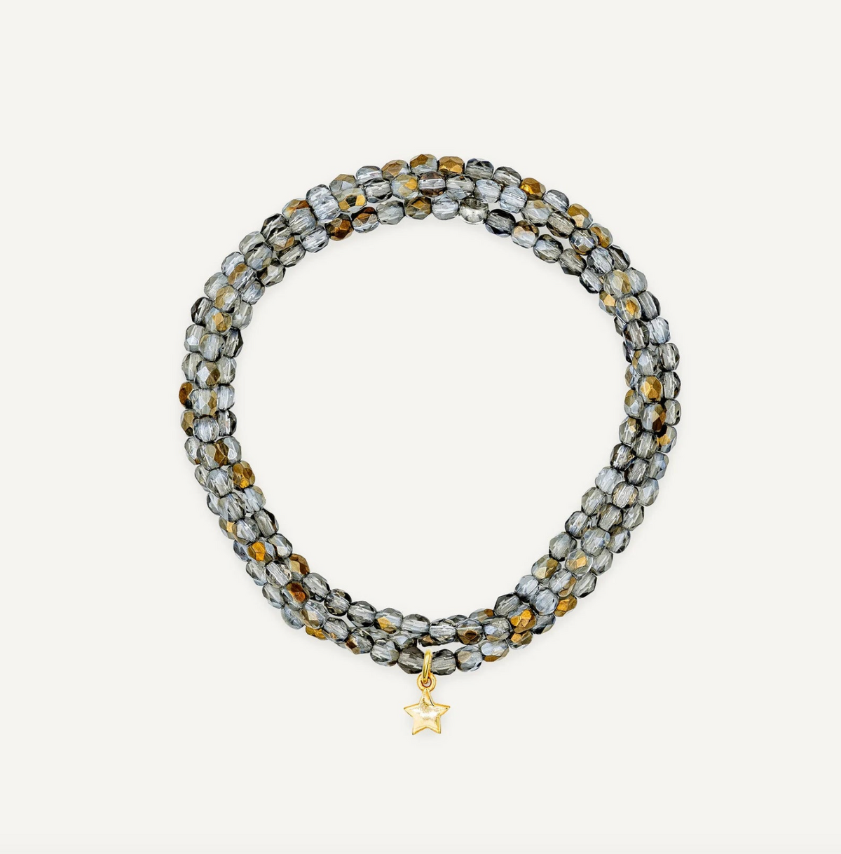 COLLIER-BRACELET CRISTAL TÊTES BLONDES
