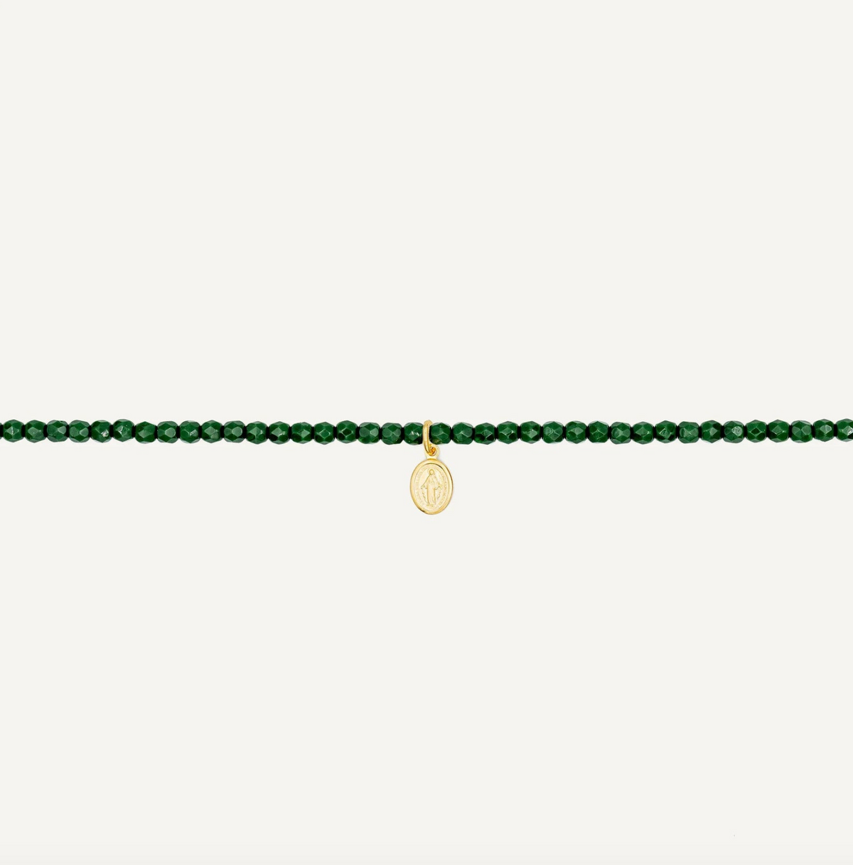 COLLIER-BRACELET CRISTAL GREEN FOREST TÊTES BLONDES